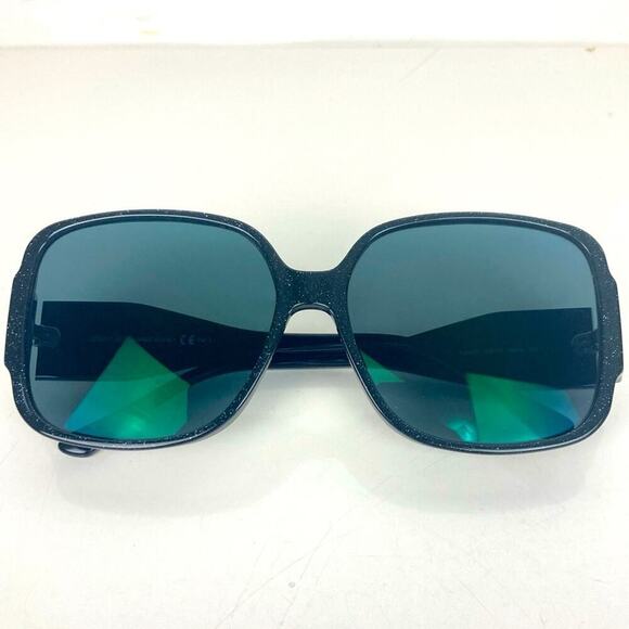 NWT * JIMMY CHOO Polarized Square Black Sunglasses - Picture 6 of 16